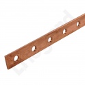SZYNA MIEDZIANA Z OTWORAMI. M5 12 X 2 MM X 1 M