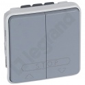 PLEXO55 ŁĄCZNIK STEROWANIA ROLETAMI (BLOKADA MECHANICZNA) SZARY 10A-250V