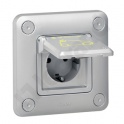 Soliroc - Gniazdo 2P+Z Green'UP z klapką IP55/K10