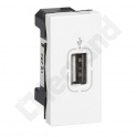 MOSAIC GNIAZDO USB - 1 MODUŁ BIAŁE ŻEŃSKIE