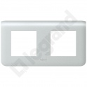 MOSAIC RAMKA PODWÓJNA POZIOMA - 2X2 MODUŁY ALUMINIUM DO UCHWYTU NR REF. 0802 52-58