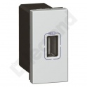 MOSAIC GNIAZDO ZASILAJĄCE 1 X USB 5 V 1100 MA - ALUMINIUM