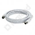 KABEL TV Z 1 WTYKIEM MĘSKIM ŚR.9.52 MM I 1 WTYKIEM ŻEŃSKIM ŚR.9.52 MM. DŁUGOŚĆ 5 M