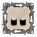 Niloe - Gniazdo 2 x RJ 45 kat. 6 UTP - Kremowe
