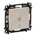VALENA LIFE PRZYCISK PRZEŁĄCZY NO_NC PODŚWIETLANY Z SYMBOLEM DZWONKA ALUMINIUM 6 A - 250 V
