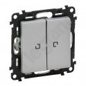 VALENA LIFE ŁĄCZNIK ŚWIECZNIKOWY PODŚWIETLANY ALUMINIUM 250 V