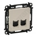 VALENA LIFE GNIAZDO  2 x RJ 45 kat. 5e UTP KREMOWE