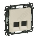 VALENA LIFE GNIAZDO  2 x RJ 45 kat. 5e FTP KREMOWE