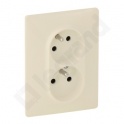 VALENA LIFE GNIAZDO 2  P+Z  TYPU MONOBLOK BEZ PRZESŁONY KREMOWE16 A – 250 V~