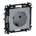 VALENA LIFE GNIAZDO 2  P+Z  Z PRZESŁONĄ ALUMINIUM 16 A – 250 V
