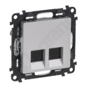 VALENA LIFE GNIAZDO  2 x RJ 45 kat. 5e FTP ALUMINIUM