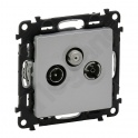 VALENA LIFE GNIAZDO PRZELOTOWE  TV-RD-SAT ALUMINIUM