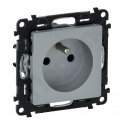 VALENA LIFE GNIAZDO 2  P+Z  Z PRZESŁONĄ ALUMINIUM 16 A – 250 V
