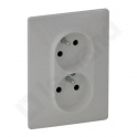 VALENA LIFE GNIAZDO 2  P+Z  TYPU MONOBLOK BEZ PRZESŁONY ALUMINIUM16 A – 250 V~