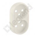 Valena Allure - Plakietka gniazda 2 x 2P+Z wieloramkowego KREMOWA