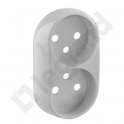 Valena Allure - Plakietka gniazda 2 x 2P+Z wieloramkowego ALUMINIUM