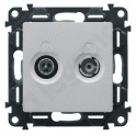 VALENA LIFE PLAKIETKA GNIAZDA TV-RD ALUMINIUM
