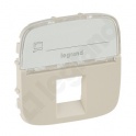 Valena Allure - Plakietka gniazda RJ45 KREMOWA z uchwytem etykiety