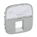 Valena Allure - Plakietka gniazda RJ45 ALUMINIUM z uchwytem etykiety