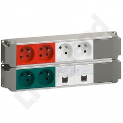 BLOK ZASILAJĄCY. 2 X 2P+Z. 2 X 2P+Z CZERWONE. 2 X 2P+Z ZIELONE. 2 X RJ 45 BLOK ZASILAJĄCY. 2 X 2P+Z. 2 X 2P+Z CZERWONE. 2 X 2P+Z ZIELONE. 2 X RJ 45
