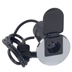PRZEPUST BIURKOWY. 2P+Z. ŁADOWARKA USB. METALICZNY PRZEPUST BIURKOWY. 2P+Z. ŁADOWARKA USB. METALICZNY