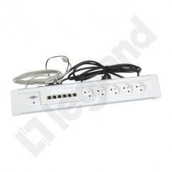 BLOK DO SAL KONFERENCYJNYCH, 5 GNIAZD 2P+Z, SWITCH 6-PORTOWY NIEZARZĄDZANY, GNIAZDO HD 15 + 'JACK' BLOK DO SAL KONFERENCYJNYCH, 5 GNIAZD 2P+Z, SWITCH 6-PORTOWY NIEZARZĄDZANY, GNIAZDO HD 15 + 'JACK'
