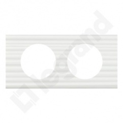 CELIANE - Ramka MINERAŁ Corian Biały żłobkowany - podwójna CELIANE - Ramka MINERAŁ Corian Biały żłobkowany - podwójna