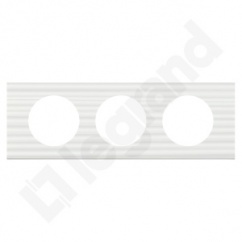 CELIANE - Ramka MINERAŁ Corian Biały żłobkowany - potrójna CELIANE - Ramka MINERAŁ Corian Biały żłobkowany - potrójna
