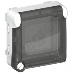 PLEXO55 ADAPTER Z BLOKOWANĄ KLAPKĄ DO MECHANIZMÓW MOSAIC SZARY_BIAŁY PLEXO55 ADAPTER Z BLOKOWANĄ KLAPKĄ DO MECHANIZMÓW MOSAIC SZARY_BIAŁY