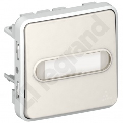 PLEXO55 PRZYCISK JEDNOBIEG PODŚWIETLANY Z UCHWYTEM ETYKIETY BIAŁY_ECRU 10A-250V PLEXO55 PRZYCISK JEDNOBIEG PODŚWIETLANY Z UCHWYTEM ETYKIETY BIAŁY_ECRU 10A-250V