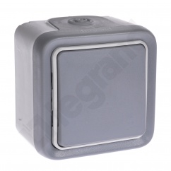 PLEXO55 PRZYCISK JEDNOBIEGUNOWY SZARY KOMPLET 10A-250V PLEXO55 PRZYCISK JEDNOBIEGUNOWY SZARY KOMPLET 10A-250V