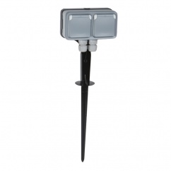 PLEXO55 GNIAZDA PODWÓJNE 2X2P+Z SZARE 16A-250V DO OGRODU PLEXO55 GNIAZDA PODWÓJNE 2X2P+Z SZARE 16A-250V DO OGRODU