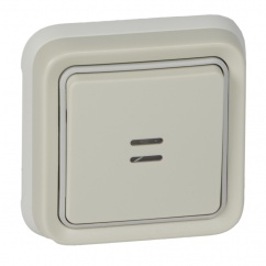 PLEXO55 PRZYCISK PODŚWIETLANY BIAŁY 10AX-250V - KOMPLET PODTYNKOWY PLEXO55 PRZYCISK PODŚWIETLANY BIAŁY 10AX-250V - KOMPLET PODTYNKOWY