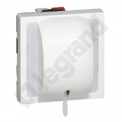 MOSAIC PRZYCISK JEDNOBIEGUNOWY Z CIĘGNEM - 2 MODUŁY BIAŁY 6A-230V #N/D