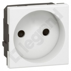 MOSAIC GNIAZDO 2P PODŁĄCZENIE PRZEZ ZACISKI AUTOMATYCZNE-2 MODUŁY BIAŁE 16A-250V