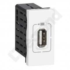 MOSAIC - GNIAZDO ZASILAJĄCE1 X USB 5 V 1100 MA - BIAŁY MOSAIC - GNIAZDO ZASILAJĄCE1 X USB 5 V 1100 MA - BIAŁY