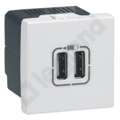 MOSAIC - GNIAZDO ZASILAJĄCE 2 X USB 1500 MA - BIAŁY MOSAIC - GNIAZDO ZASILAJĄCE 2 X USB 1500 MA - BIAŁY