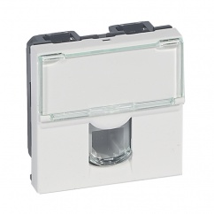 MOSAIC GNIAZDO TELEFONICZNE RJ11 - 2 MODUŁY BIAŁE 4 STYKI MOSAIC GNIAZDO TELEFONICZNE RJ11 - 2 MODUŁY BIAŁE 4 STYKI