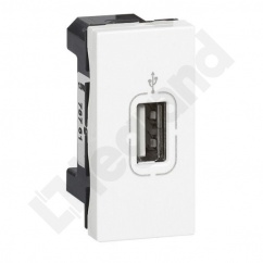 MOSAIC GNIAZDO USB - 1 MODUŁ BIAŁE ŻEŃSKIE MOSAIC GNIAZDO USB - 1 MODUŁ BIAŁE ŻEŃSKIE