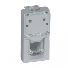 MOSAIC GNIAZDO TELEFONICZNE RJ11 - 1 MODUŁ ALUMINIUM 4 STYKI MOSAIC GNIAZDO TELEFONICZNE RJ11 - 1 MODUŁ ALUMINIUM 4 STYKI