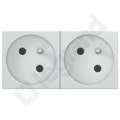 MOSAIC GN 2X2P+Z PODŁĄCZENIE PRZEZ ZACISKI AUTOMATYCZNE - 4 MOD ALUMINIUM 16A-250V