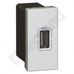 MOSAIC GNIAZDO ZASILAJĄCE 1 X USB 5 V 1100 MA - ALUMINIUM MOSAIC GNIAZDO ZASILAJĄCE 1 X USB 5 V 1100 MA - ALUMINIUM