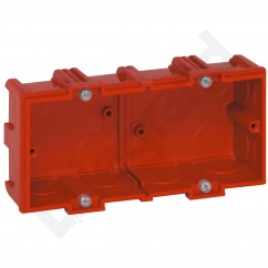 BATIBOX PUSZKA PODWÓJNA PRZELOTOWA DO ŚCIAN MUROWANYCH 40 MM BATIBOX PUSZKA PODWÓJNA PRZELOTOWA DO ŚCIAN MUROWANYCH 40 MM