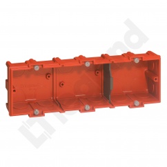 BATIBOX PUSZKA POTRÓJNA PRZELOTOWA DO ŚCIAN MUROWANYCH 40 MM BATIBOX PUSZKA POTRÓJNA PRZELOTOWA DO ŚCIAN MUROWANYCH 40 MM