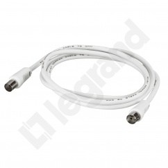 KABEL TV Z 1 WTYKIEM MĘSKIM ŚR.9.52 MM I 1 WTYKIEM ŻEŃSKIM ŚR.9.52 MM. DŁUGOŚĆ 2 M KABEL TV Z 1 WTYKIEM MĘSKIM ŚR.9.52 MM I 1 WTYKIEM ŻEŃSKIM ŚR.9.52 MM. DŁUGOŚĆ 2 M
