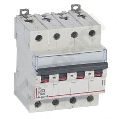 WYŁĄCZNIK NADPRĄDOWY S 314 4P B 63A 10000A SERII DX3