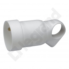 GNIAZDO WTYCZKOWE PRZENOŚNE 2P+Z - 16 A - PLASTIKOWE - BIAŁE - Z PIERŚCIENIEM GNIAZDO WTYCZKOWE PRZENOŚNE 2P+Z - 16 A - PLASTIKOWE - BIAŁE - Z PIERŚCIENIEM