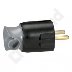 WTYCZKA 2P+Z - 16A - PLASTIKOWA - CZARNA - OBROTOWA WTYCZKA 2P+Z - 16A - PLASTIKOWA - CZARNA - OBROTOWA