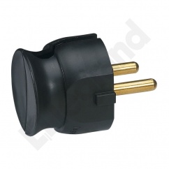 WTYCZKA 2P - 16A - PLASTIKOWA - CZARNA - PŁASKA (MAŁA GŁĘBOKOŚĆ) WTYCZKA 2P - 16A - PLASTIKOWA - CZARNA - PŁASKA (MAŁA GŁĘBOKOŚĆ)