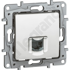 Niloe - Gniazdo 1 x RJ 45 kat. 6 STP - Białe Niloe - Gniazdo 1 x RJ 45 kat. 6 STP - Białe